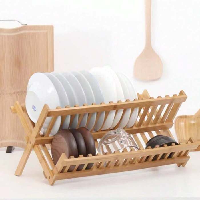 Dapur kayu dengan desain compact