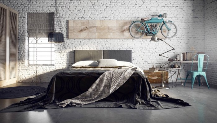 Industrial bedroom ideas design decor