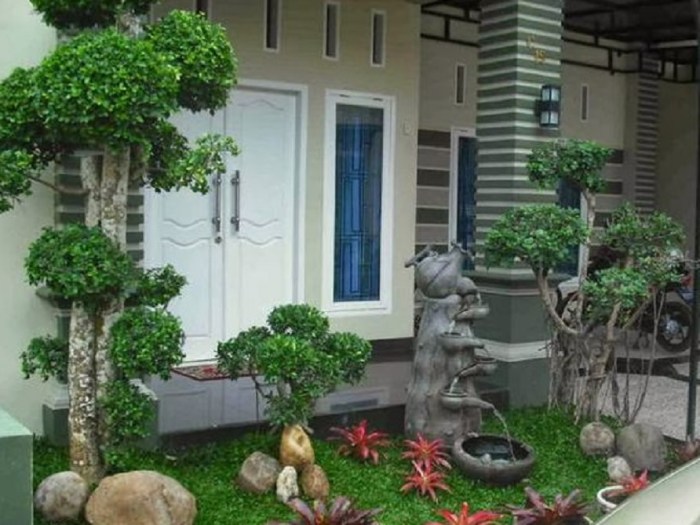 Taman samping rumah minimalis biaya rendah