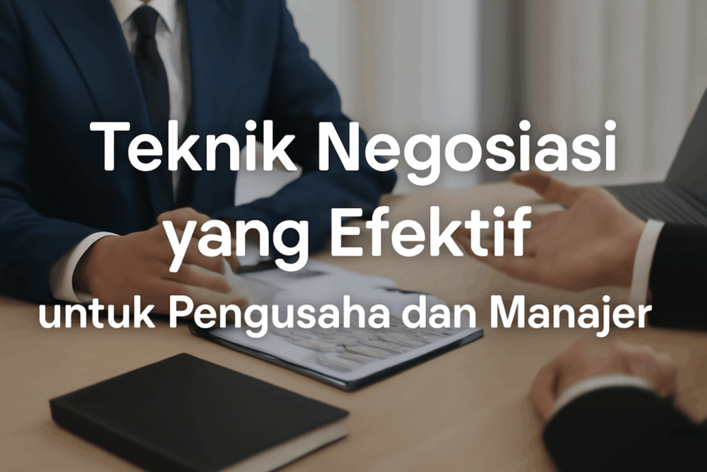 Teknik Negosiasi yang Efektif untuk Pengusaha dan Manajer